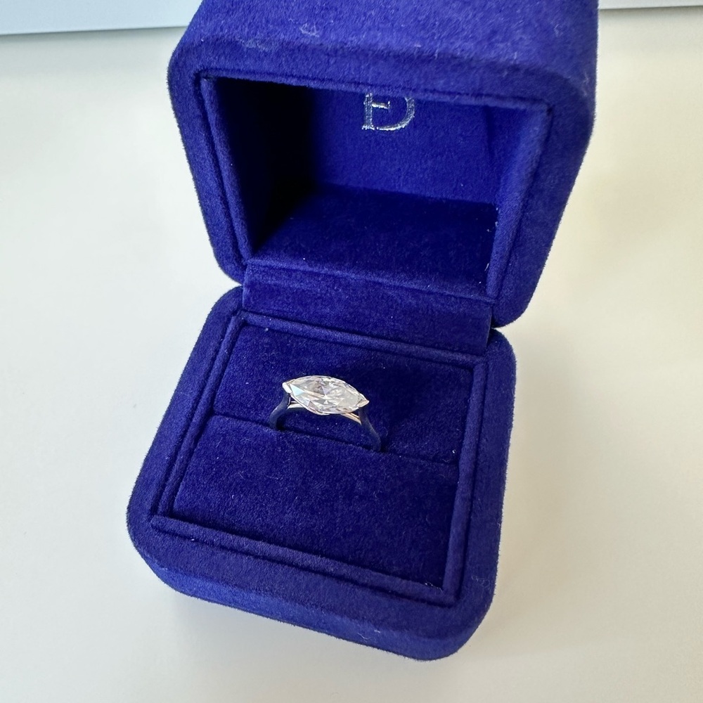 Tester Engagement East West Marquis Engagement Ring